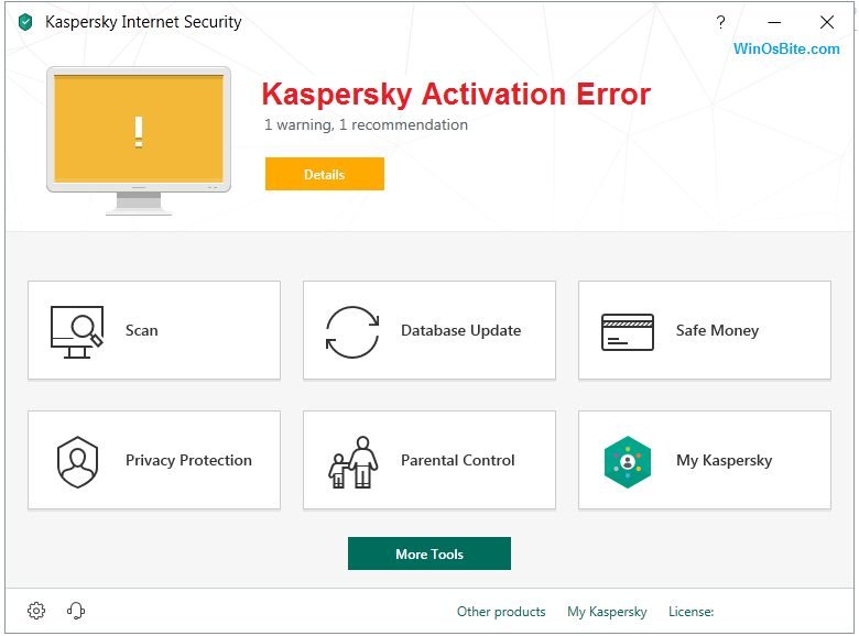 Kaspersky Activation Error