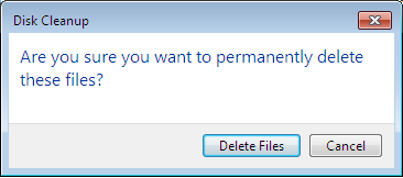 Confirm to delete files 