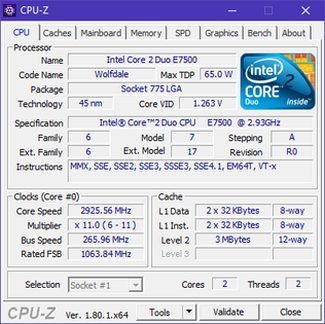 CPU-Z is a freeware cpu monitoring tool