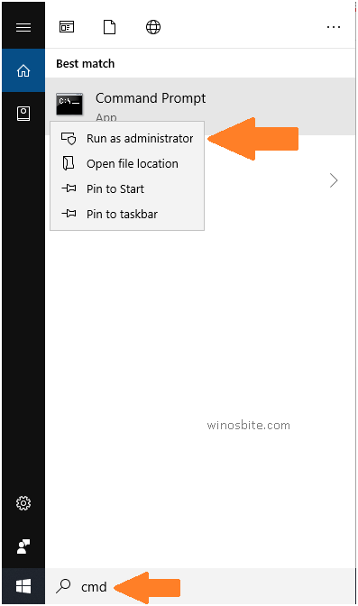 Windows10 run as Administrator