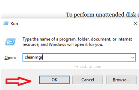 Windows10 Run Prompt Cleanmgr