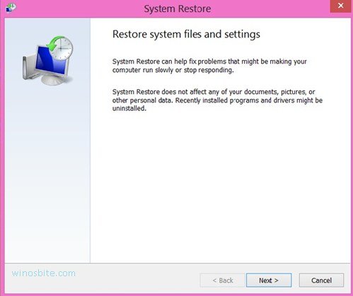 10 Restore System files and settings