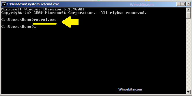 Launch System Restore from Command Prompt