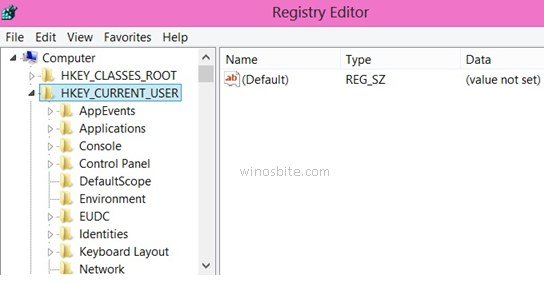 Registry Editor Window