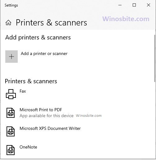 Add a printer or scanner 