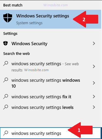 Windows Security Settings