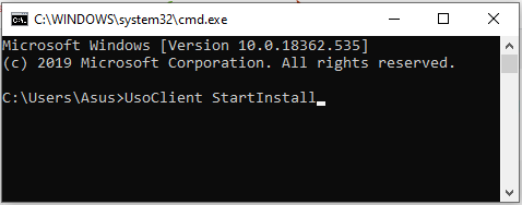 Windows update command line for Windows 10