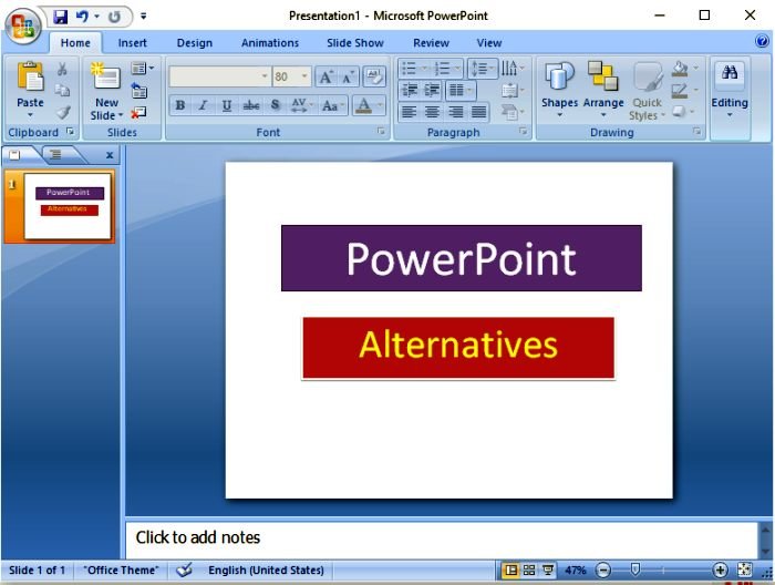 PowerPoint Alternatives which are free