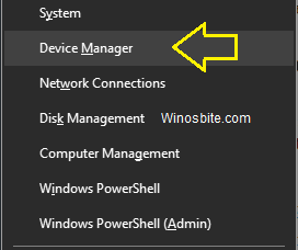 Device manager in Windows 10 