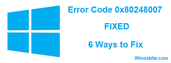 Error code 0x80248007 fixed 