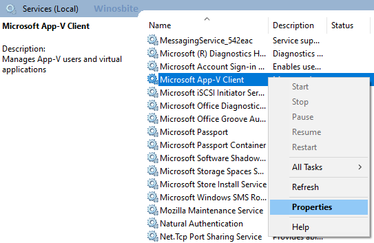 Microsoft app v client services 