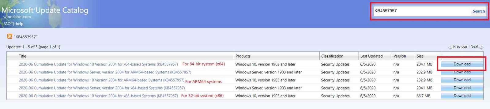 Microsoft update catalog