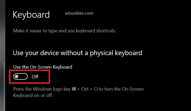 touch keyboard off settings