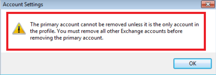 cannot remove primary account