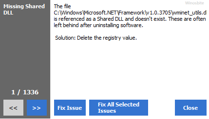 fix all selected registry issue