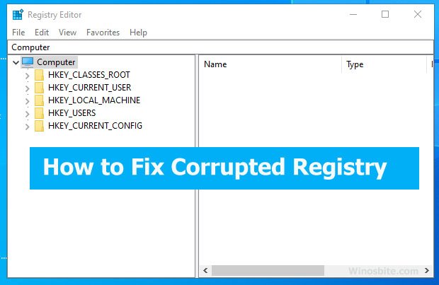 How to fix corrupted registry in Windows 10