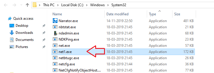 net1.exe file location