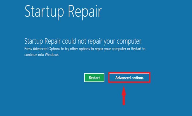 Startup repair option