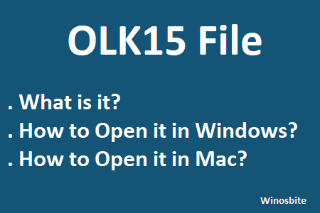 What is olk15 file