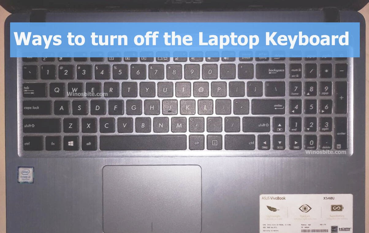 Turning off laptop keyboard