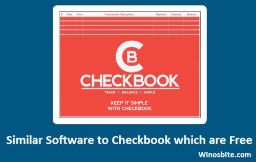 free checkbook register software windows