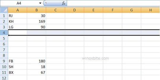 excel shortcut for insert row mac