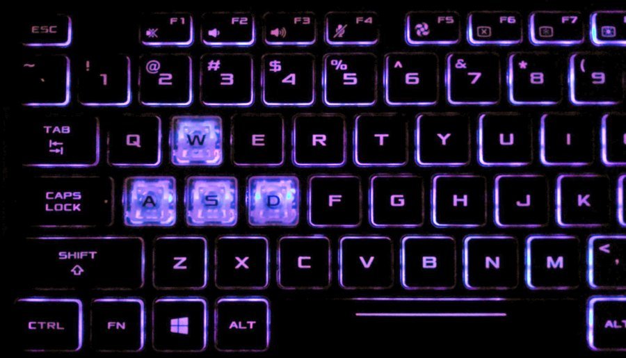 laptop with keyboard backlight